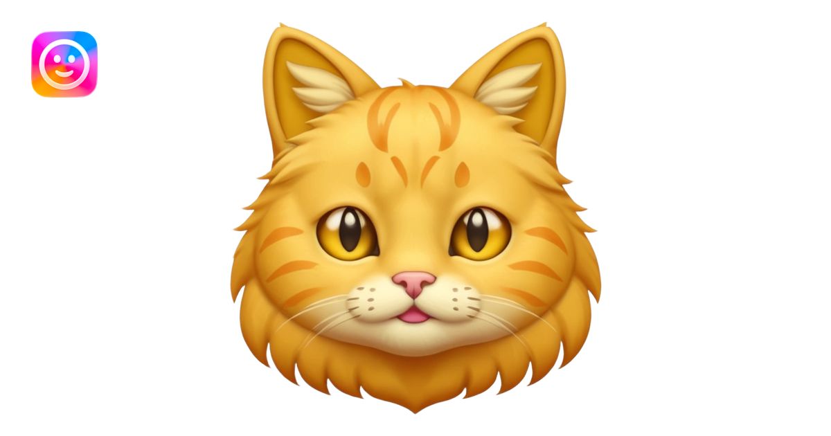 yellow cat (looks like this 😸😺🐱) with tears streaming down its cheeks ...