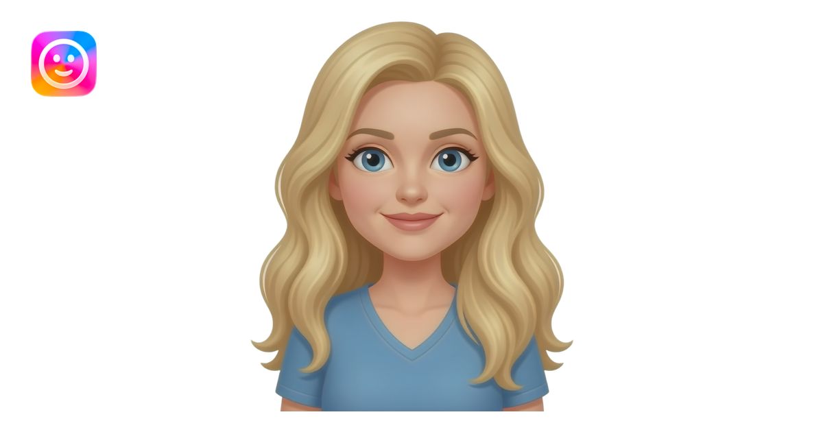 A full body very long haired blonde 38 year old,, emoji | AI Emoji ...