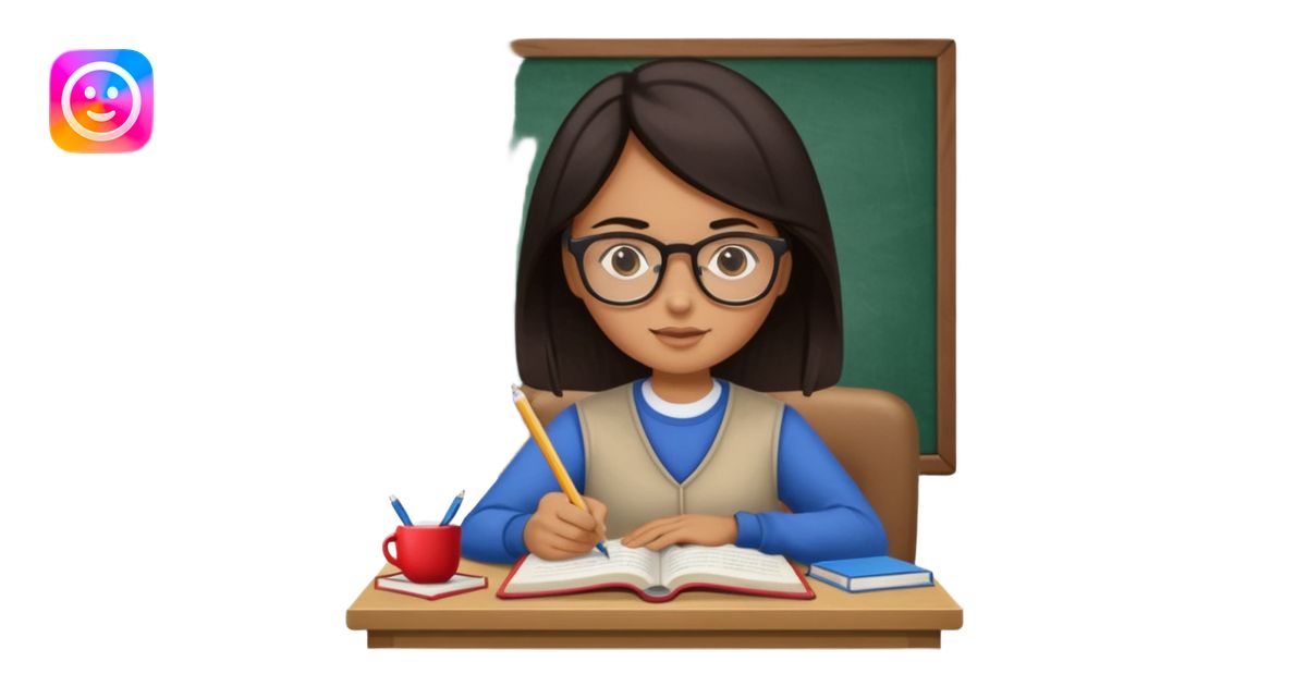 A student with dark hair is reading a book and taking notes in a ...