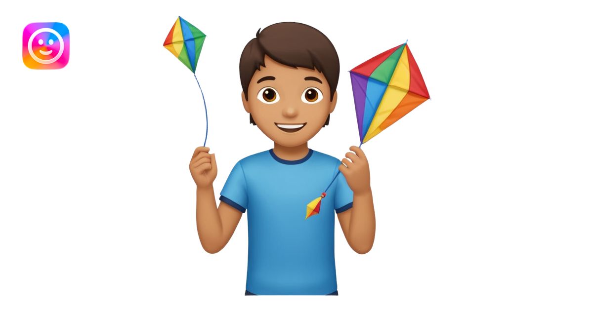 kid with kite emoji | AI Emoji Generator