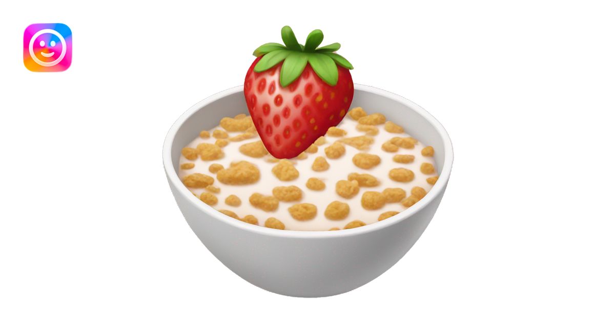 Strawberry Cereal emoji | AI Emoji Generator