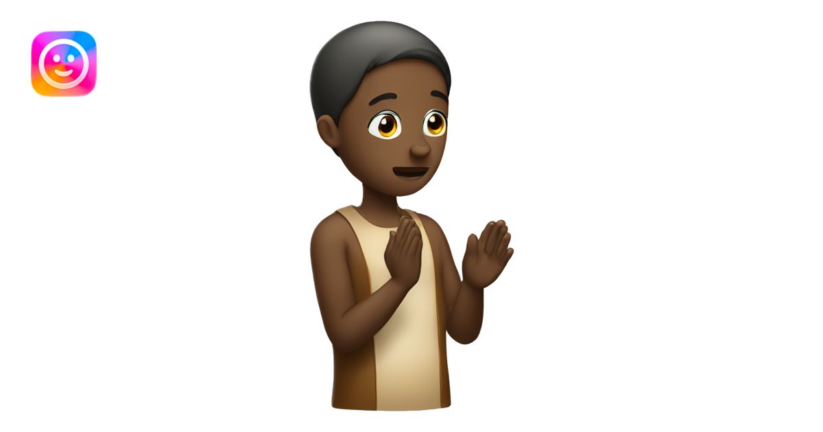 Begging Requesting while praying with hands emoji | AI Emoji Generator