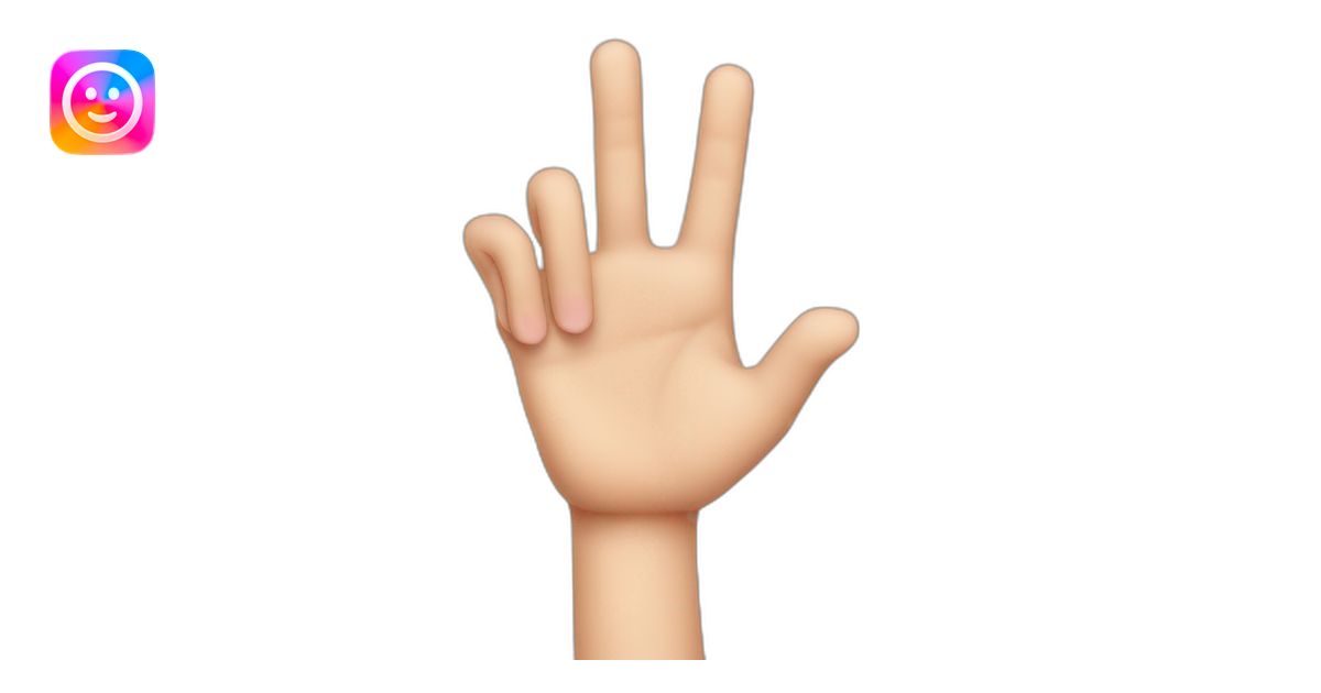 a hand missing the pinky finger emoji | AI Emoji Generator
