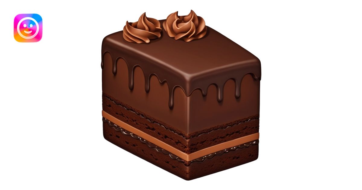 chocolate cake slice emoji | AI Emoji Generator