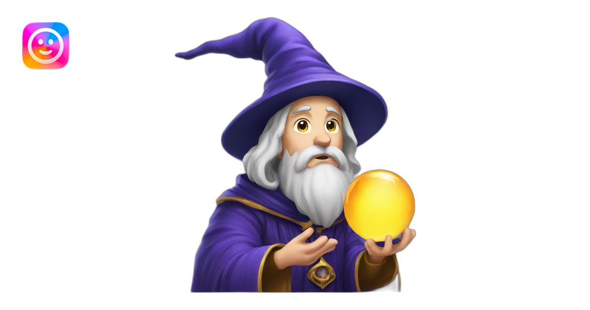 wizard pondering his orb emoji | AI Emoji Generator