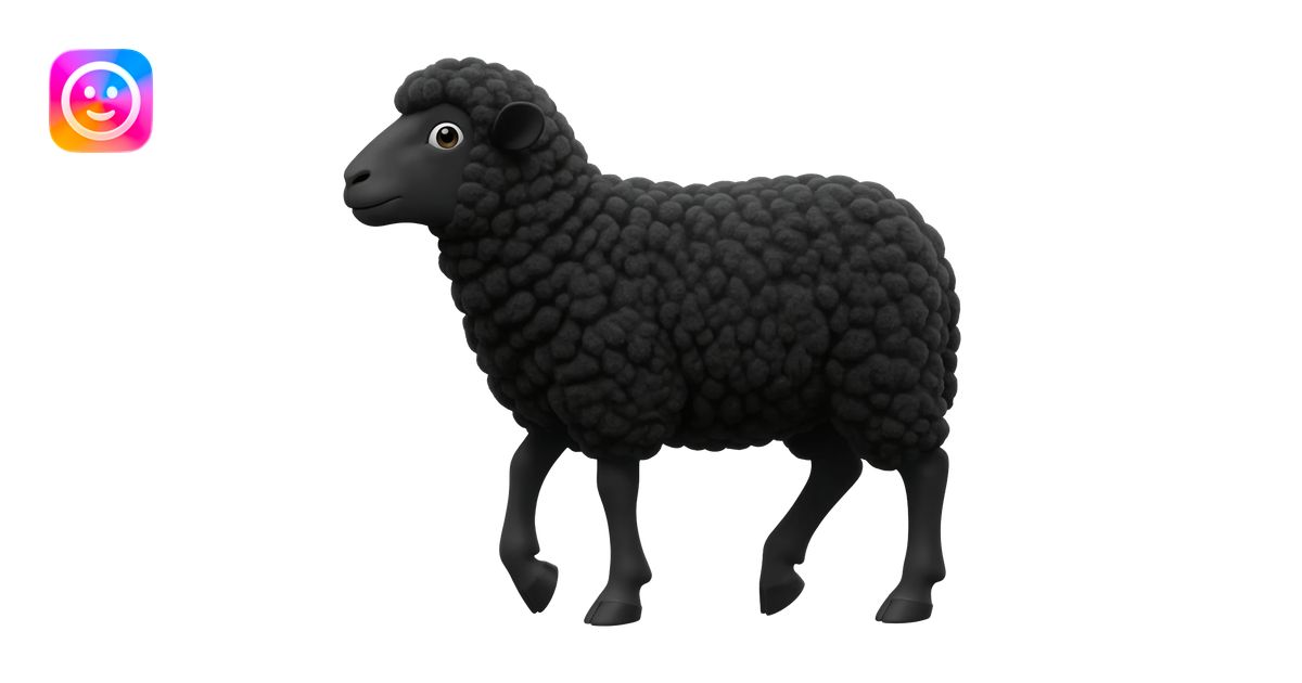 Black sheep emoji | AI Emoji Generator