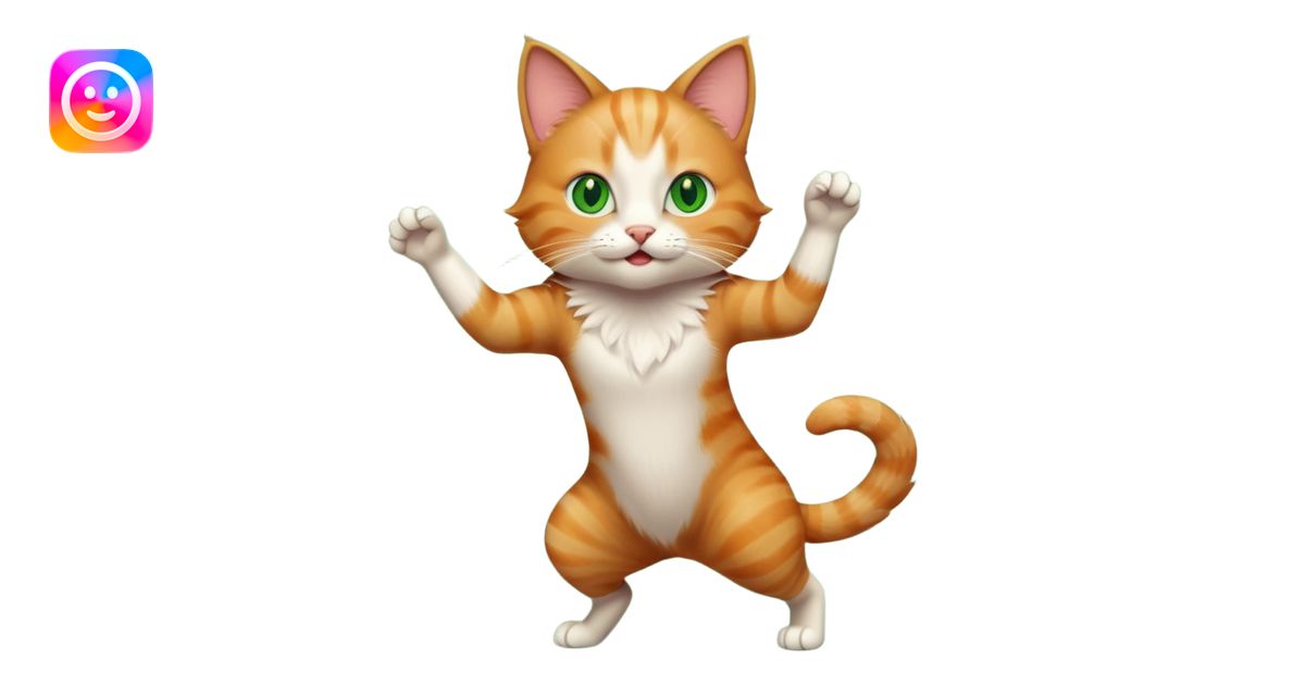 Dancing cat emoji | AI Emoji Generator