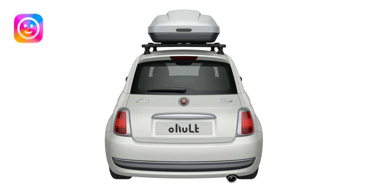 Fiat 500 Thule Cargo Roof Rack emoji | AI Emoji Generator