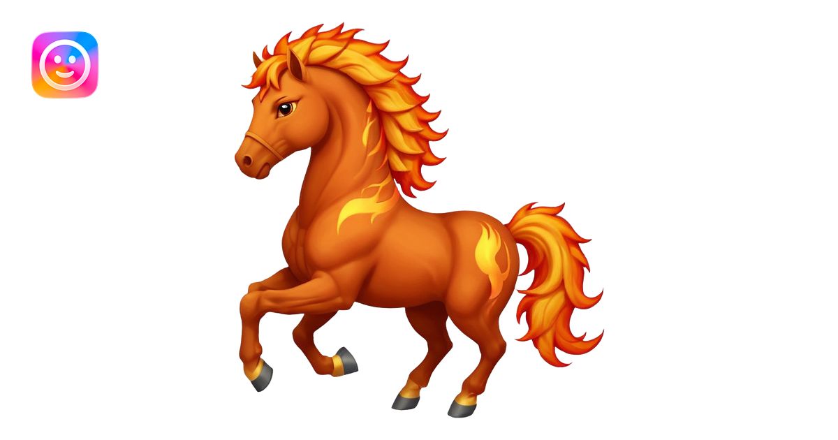 fire horse emoji to push notification . more fire on the horse look ...