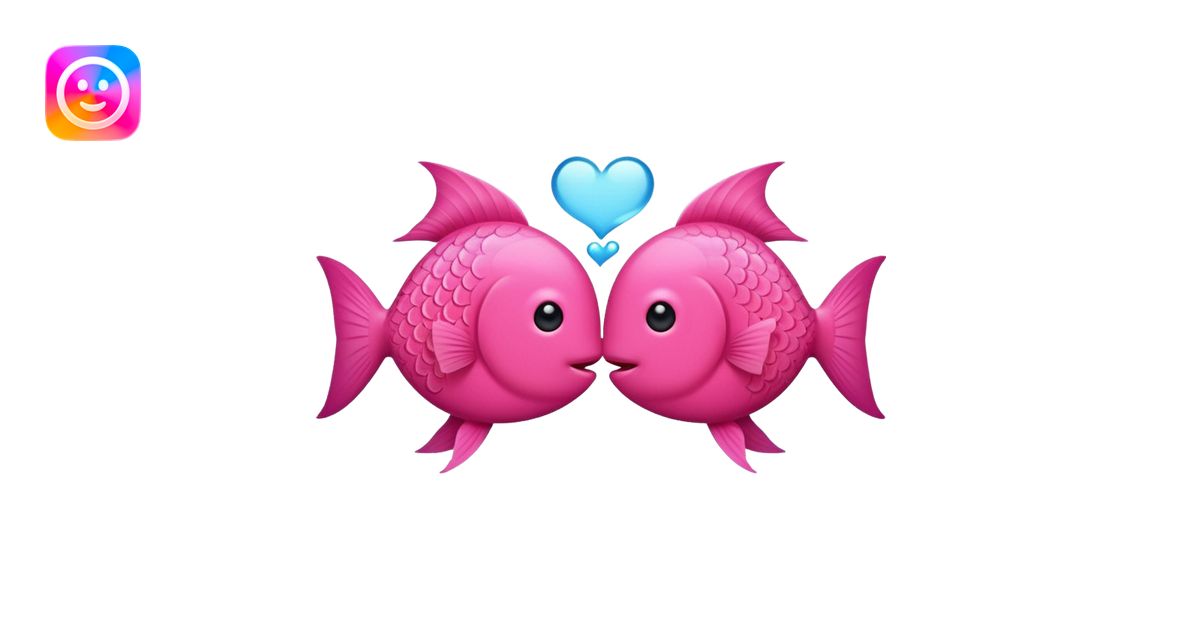 Create an emoji of two cute fish (Pisces symbol) making love. emoji ...