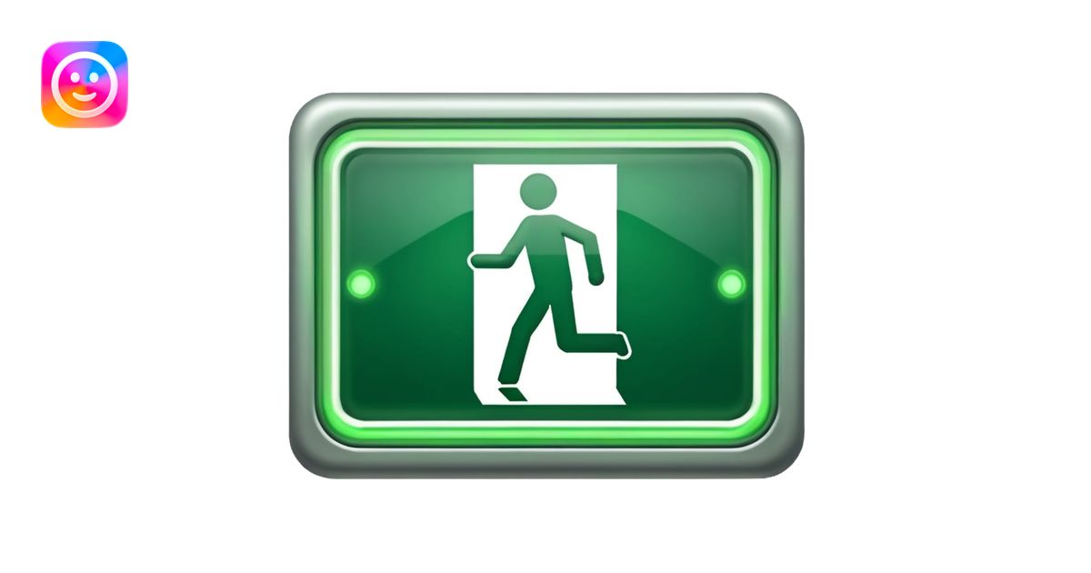 Emergency Exit Symbol emoji | AI Emoji Generator