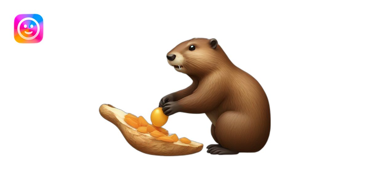 beaver eating emoji | AI Emoji Generator