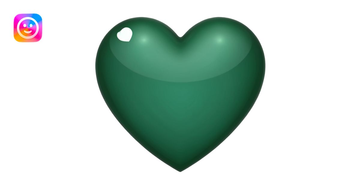 dark green heart emoji with sharp edges emoji | AI Emoji Generator