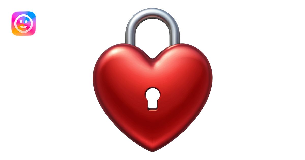 Red heart is locked emoji | AI Emoji Generator