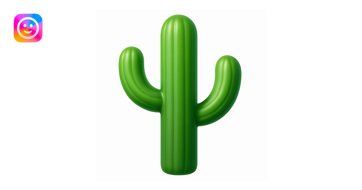 Create a cactus emoji that looks exactly like the reference image in ...