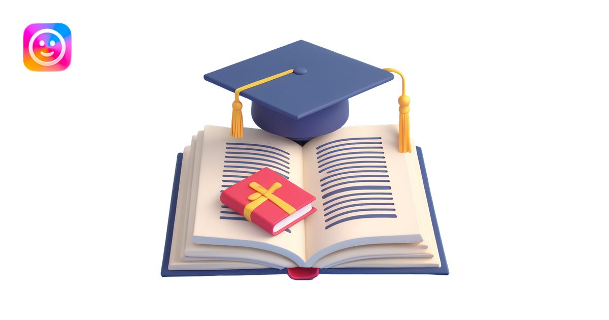Learning / Knowledge emoji illustrating a simple open book or ...