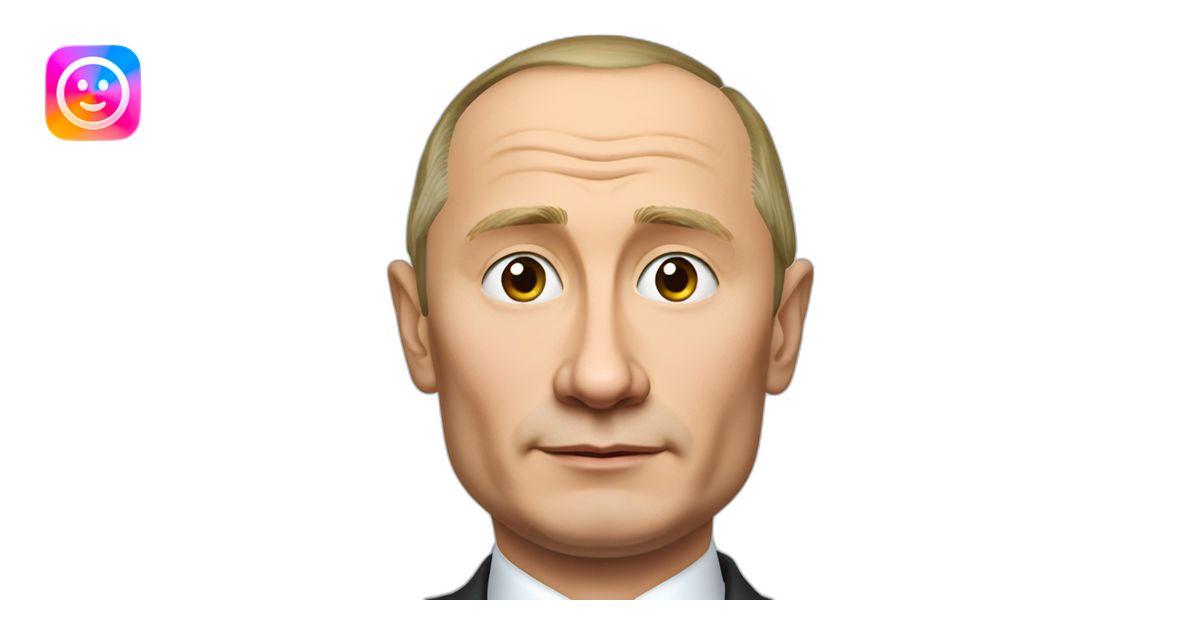 Vladimir Putin with a crazy jawline emoji | AI Emoji Generator
