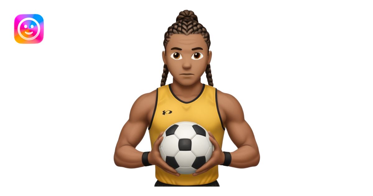 Make a black strong person with cornrows with huge biceps holding a the ...