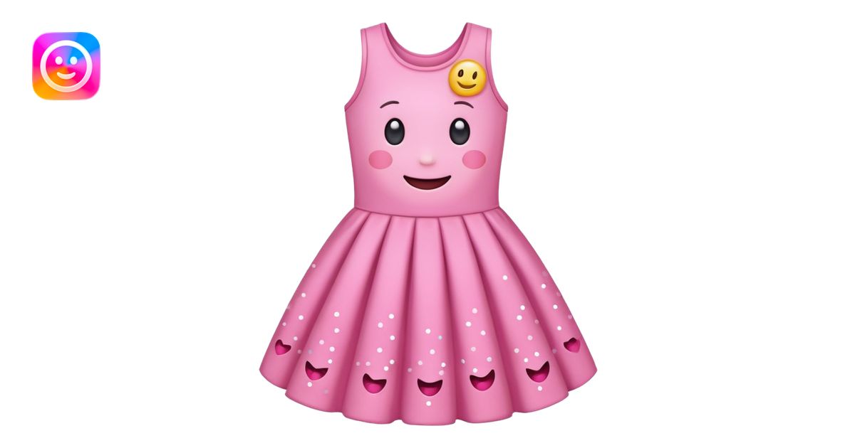 cute kawaii dress with happy smiling face and sparkles emoji style ...