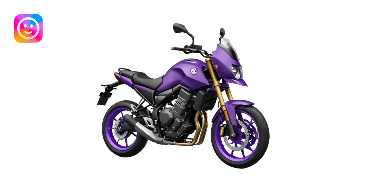 Créer un emoji copiable sur mon système iOS avec une moto mt07 noir ...