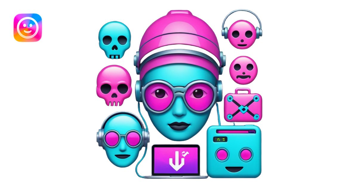 devops cyberpunk vaporwave hacker themed emoji pack emoji | AI Emoji ...