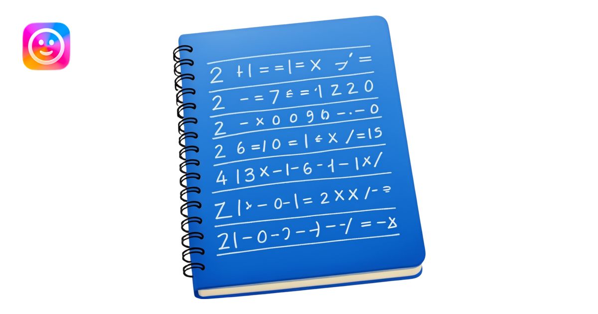 mathematic equations with notebook emoji | AI Emoji Generator