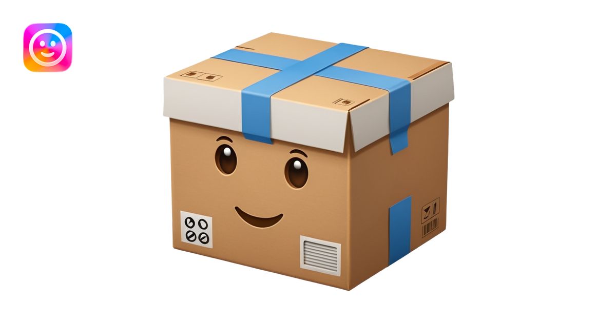 closed cardboard box with tape emoji | AI Emoji Generator