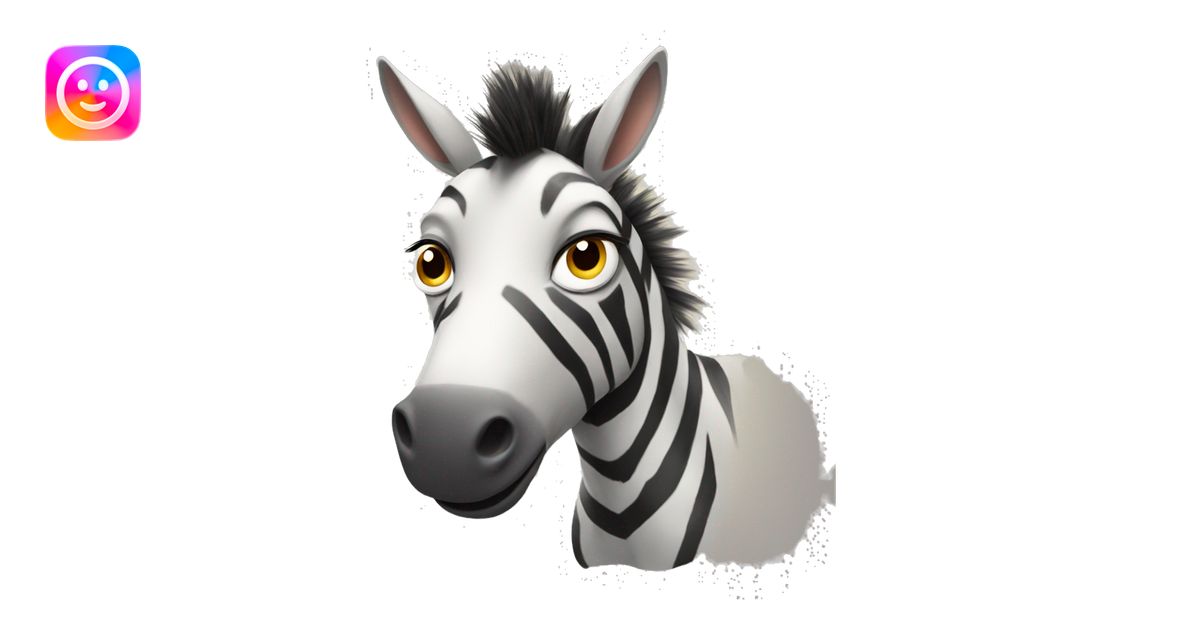 Zebra Donkey Hybrid emoji | AI Emoji Generator