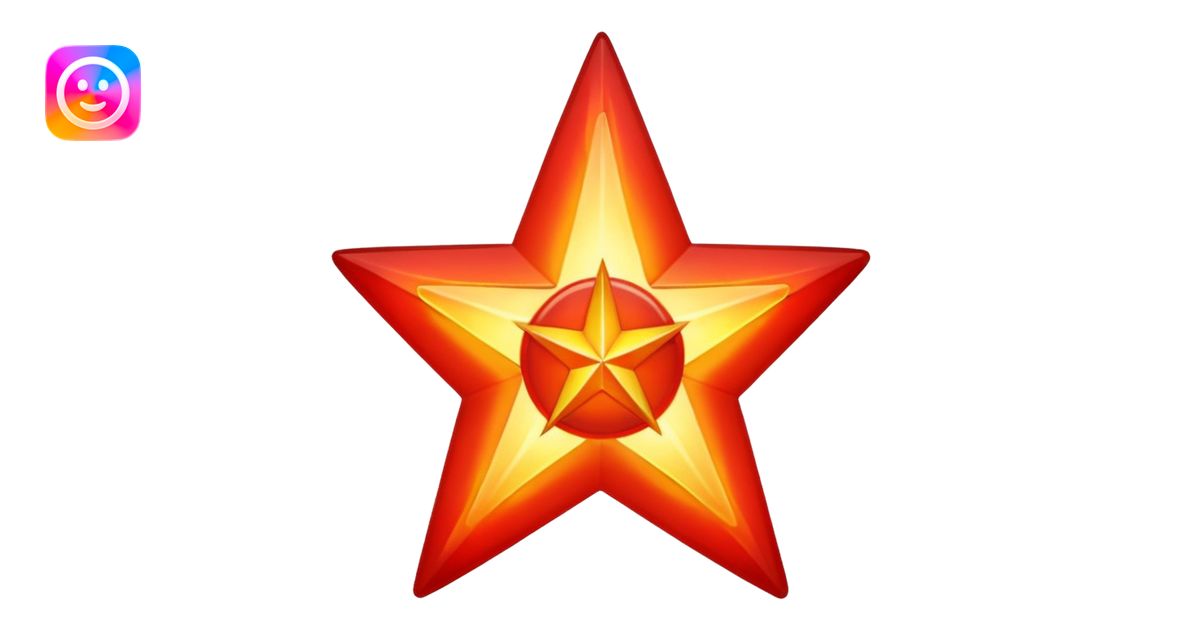 Red star emoji | AI Emoji Generator