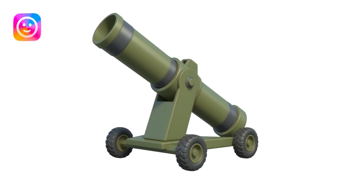 A modern military Mortar tube firing without wheels emoji | AI Emoji ...