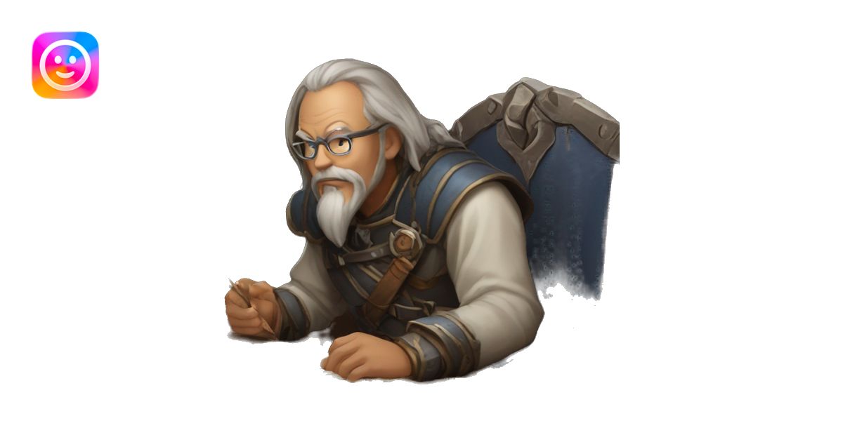 dungeon master in front of dm screen emoji | AI Emoji Generator