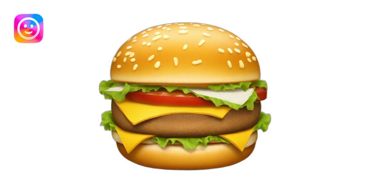 A hamburger with the face of Donald trump emoji | AI Emoji Generator