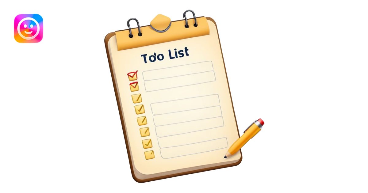 todo list with checkboxes emoji | AI Emoji Generator