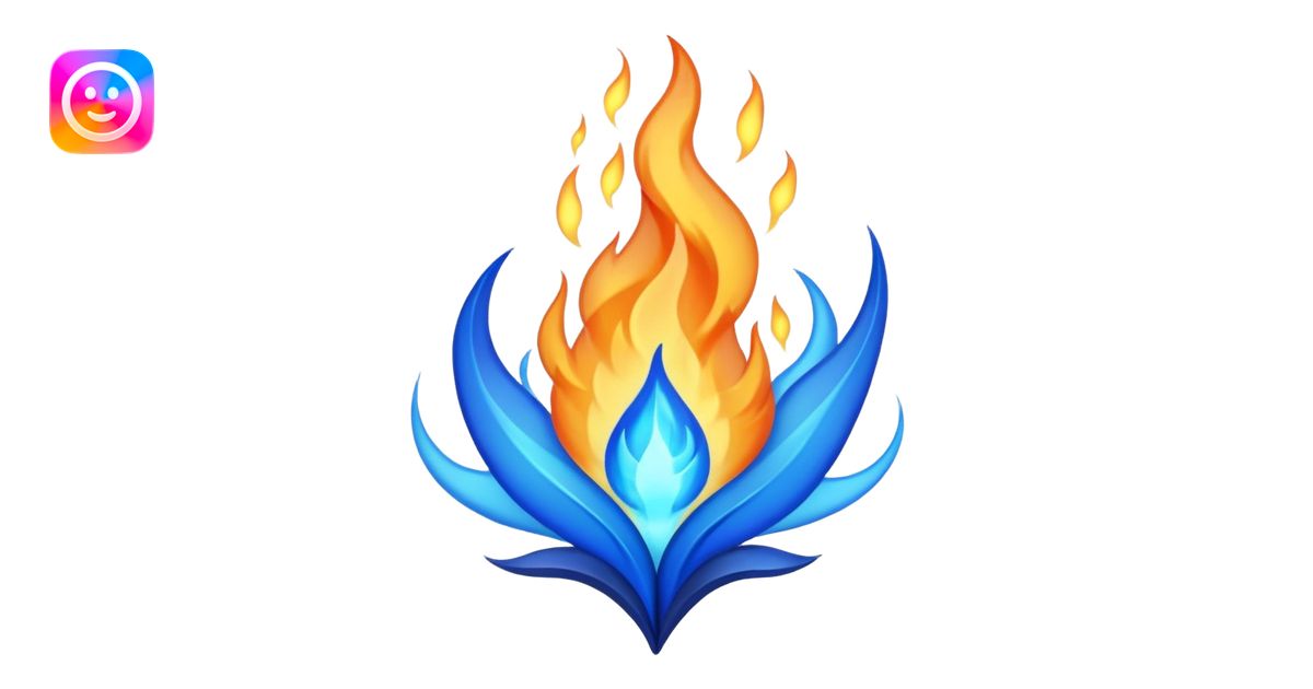 Create a blue flame emoji emoji | AI Emoji Generator