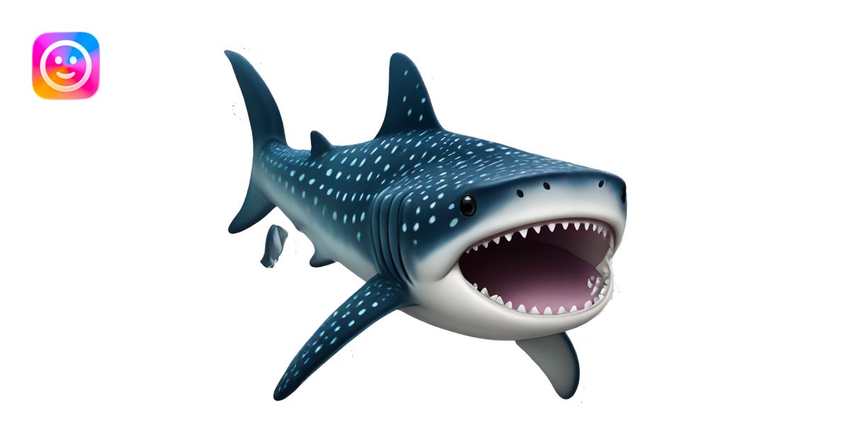 whale shark, widemouth no teeth emoji | AI Emoji Generator