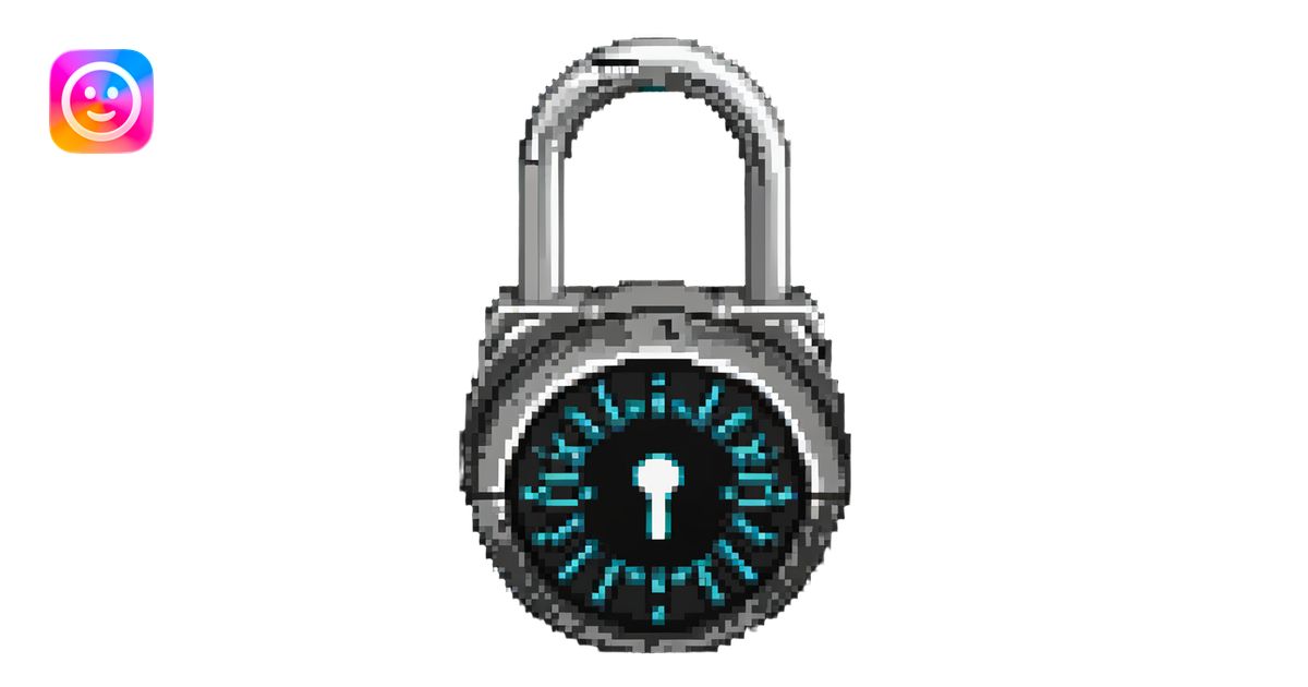 Key unlocking a digital password emoji | AI Emoji Generator