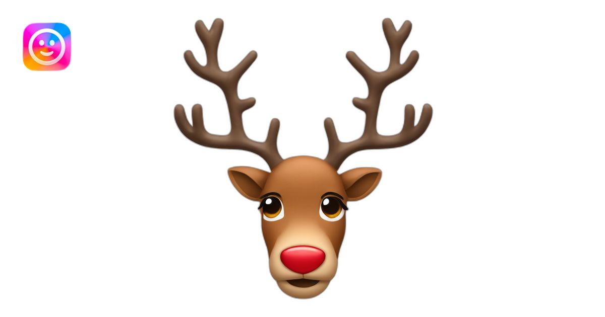 rudolph the red nosed reindeer tired emoji | AI Emoji Generator