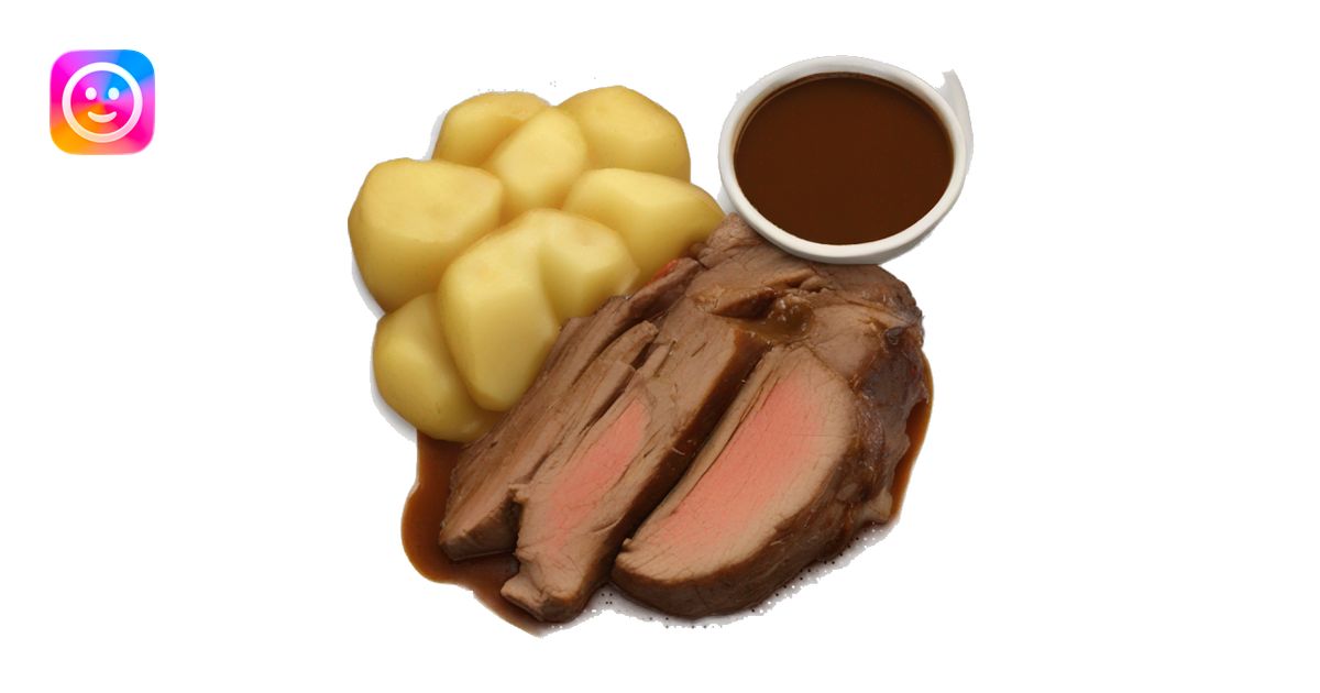 pot roast with gravy over potatoes emoji | AI Emoji Generator