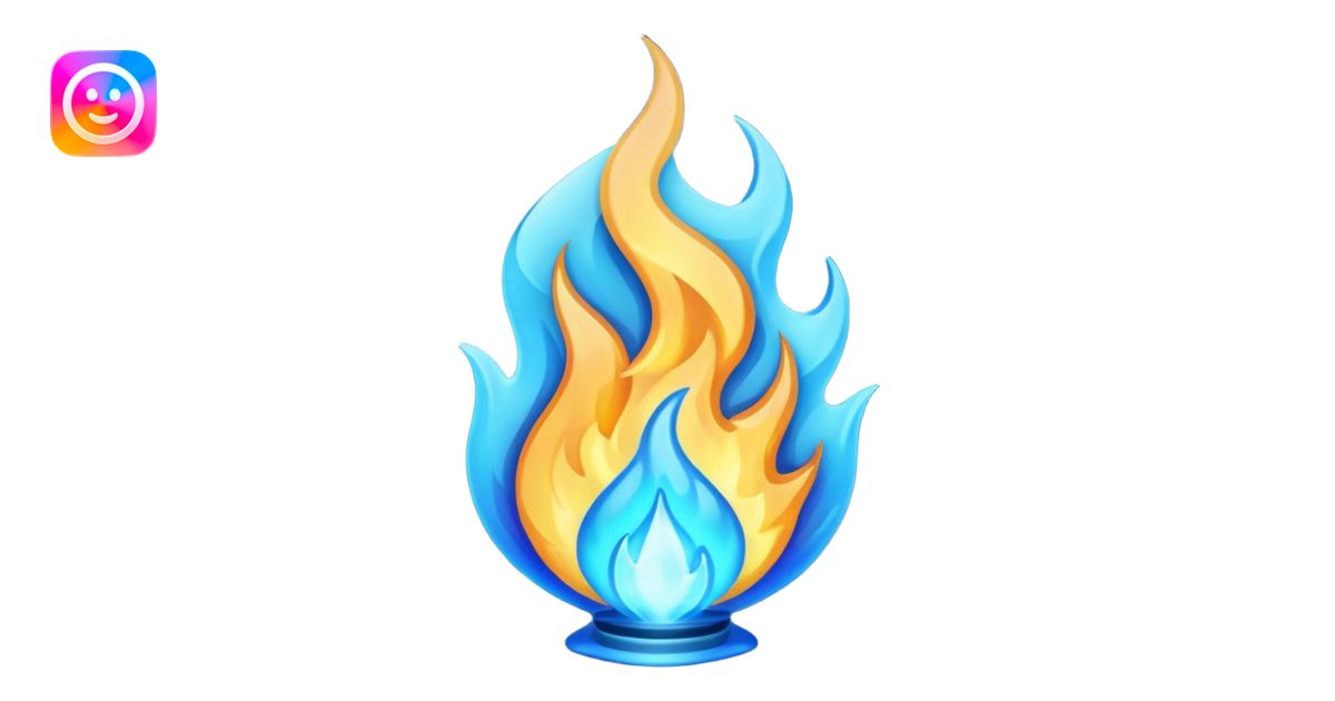Create a Blue flame emoji emoji | AI Emoji Generator