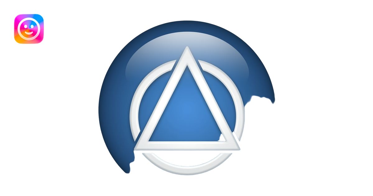 Alcoholics anonymous symbol a triangle inside a circle emoji | AI Emoji ...