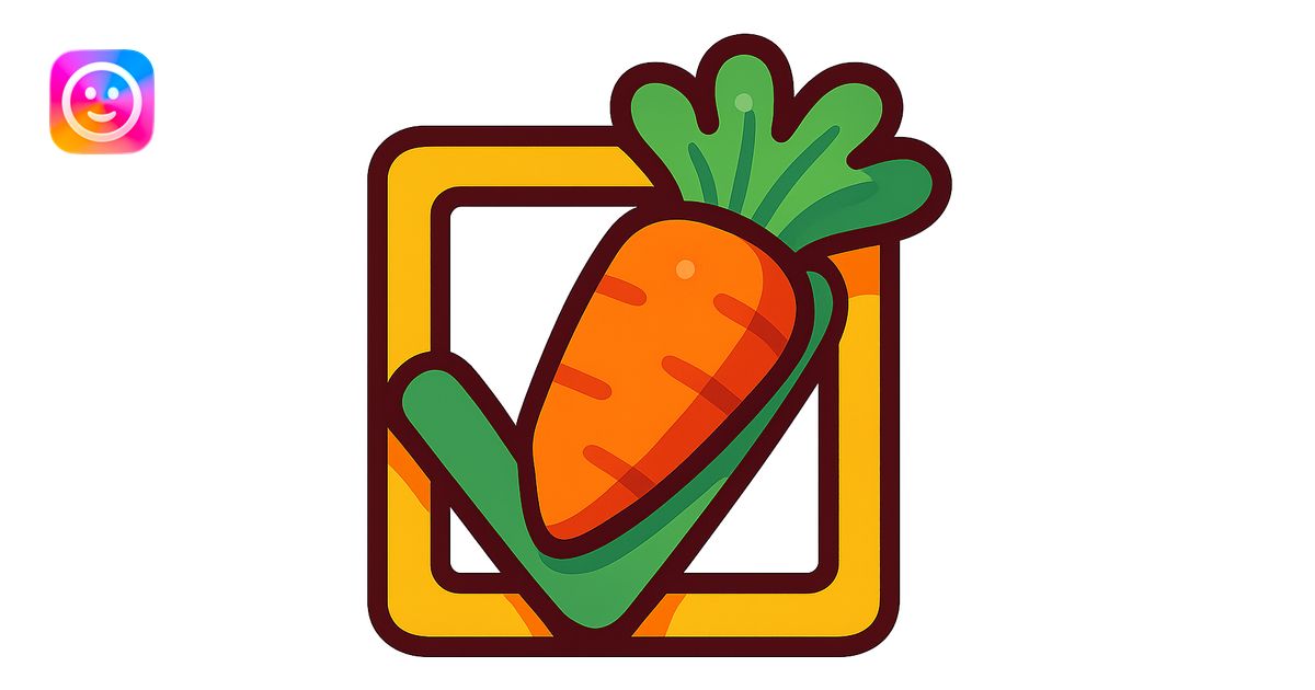 checkbox with a vegetable, playful cartoon style illustration | AI ...
