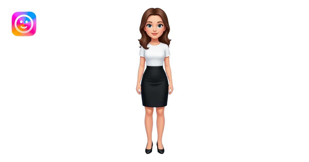 mets-moi les habits de femmes sur la photo jupe noir train emoji | AI ...