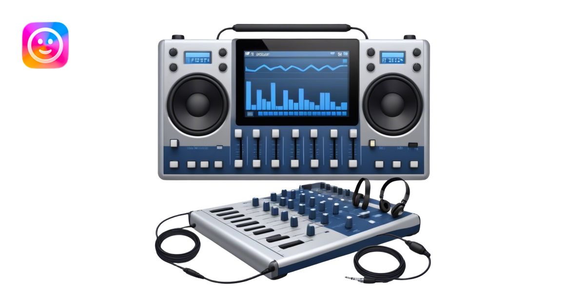 Create a professional and technical emoji that represents sound ...