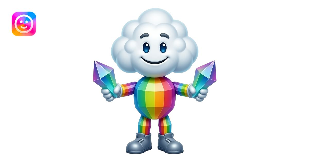 A full-body mascot character created across three different lab ...