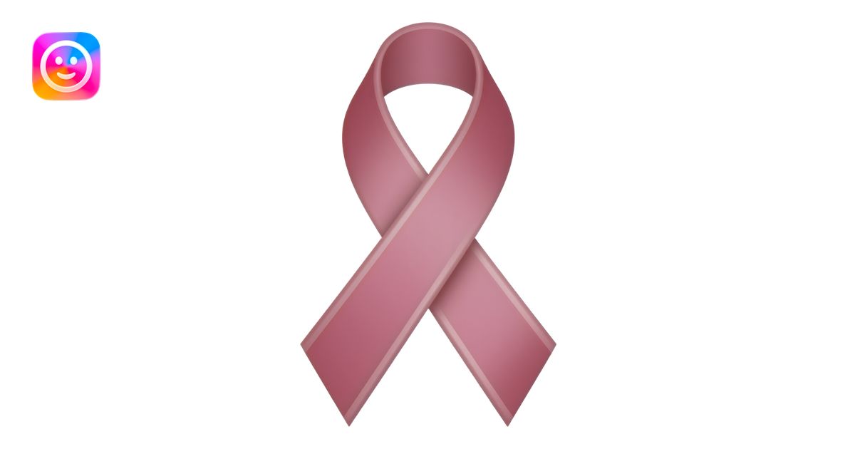 lazo rosa del cáncer emoji | AI Emoji Generator