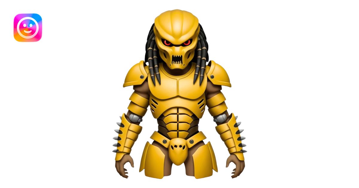 Predator from movie predator with bone armor emoji | AI Emoji Generator