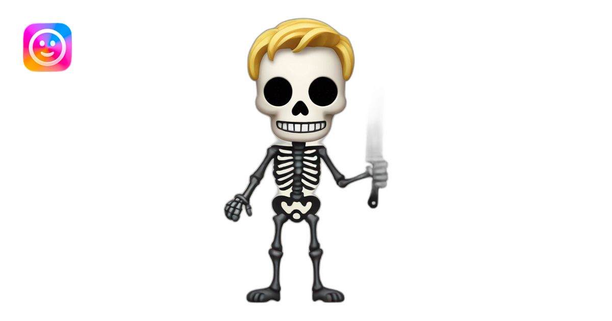 gordon ramsay skeleton holding knife emoji | AI Emoji Generator