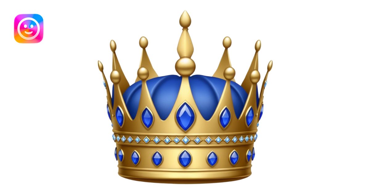 royal blue crown emoji | AI Emoji Generator