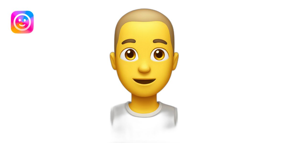 A Yellow emoji with a buzz cut emoji | AI Emoji Generator