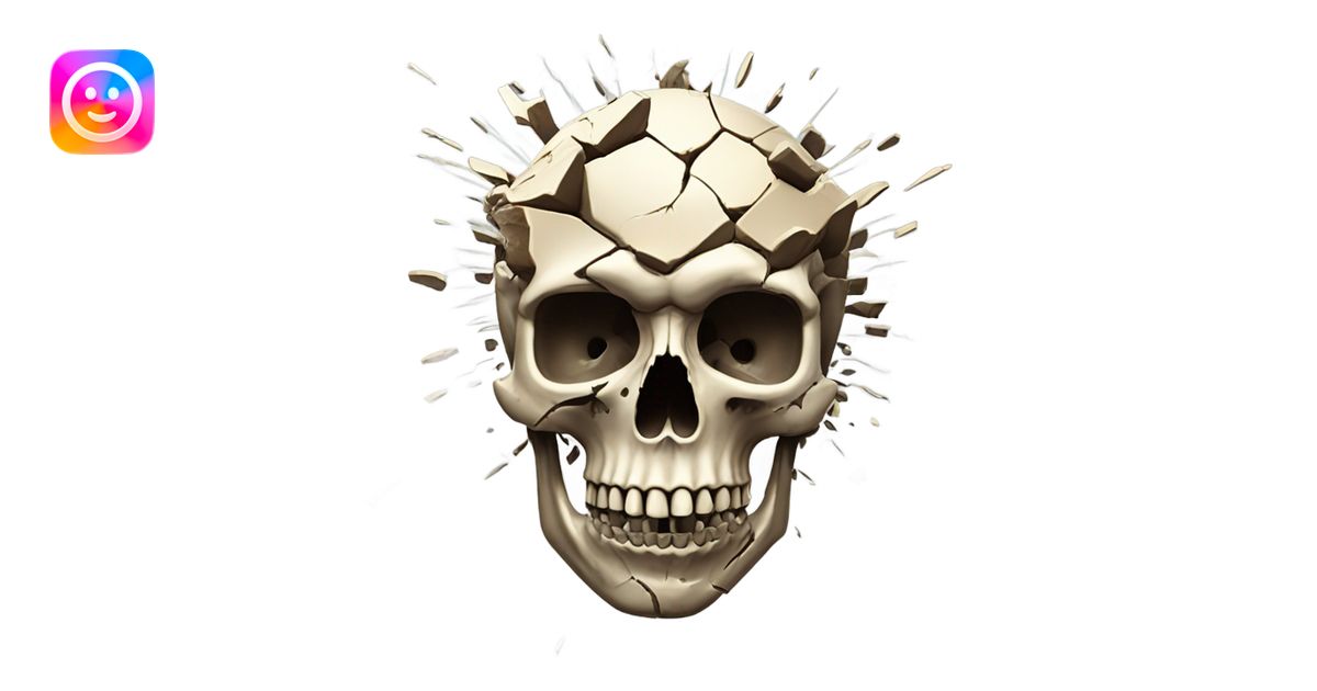 skull with exploding head emoji | AI Emoji Generator